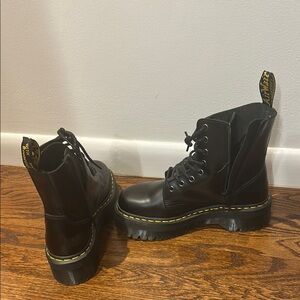 Dr. Martens Jadon zip lace Black platform Boots size 7 eu39